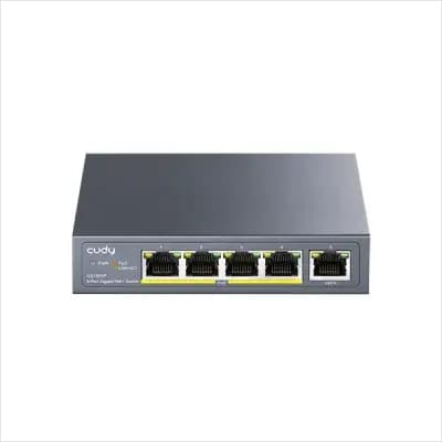 CUDY GS1005P - 4-Port Gigabit PoE+ Switch with 1×Gigabit Uplink Port