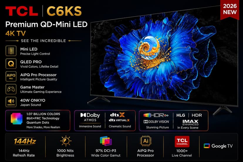 TCL 55C6KS 55 QD MiniLED 4K Google TV