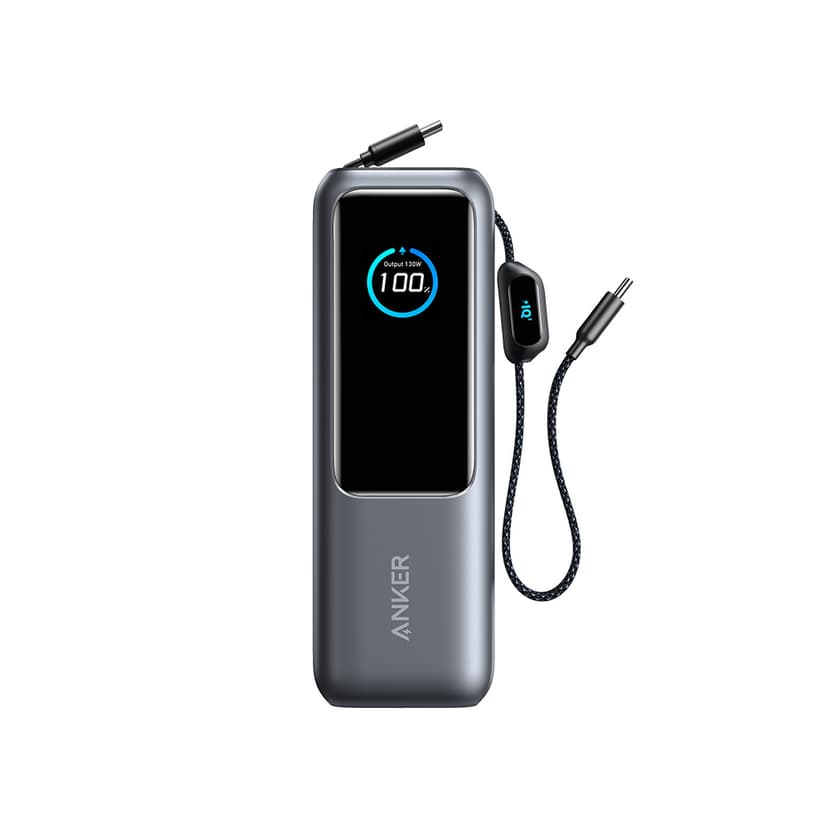 Anker Laptop Power Bank (25K, 165W, Built-In and Retractable Cables)