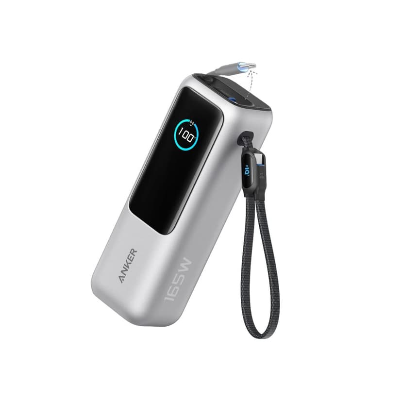 Anker Laptop Power Bank (25K, 165W, Built-In and Retractable Cables)