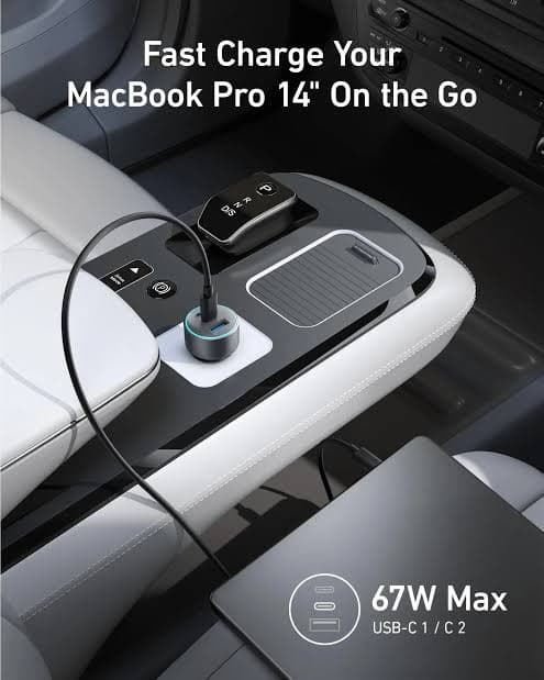 Anker 335 67W 3-Port Fast Charging Car Charger
