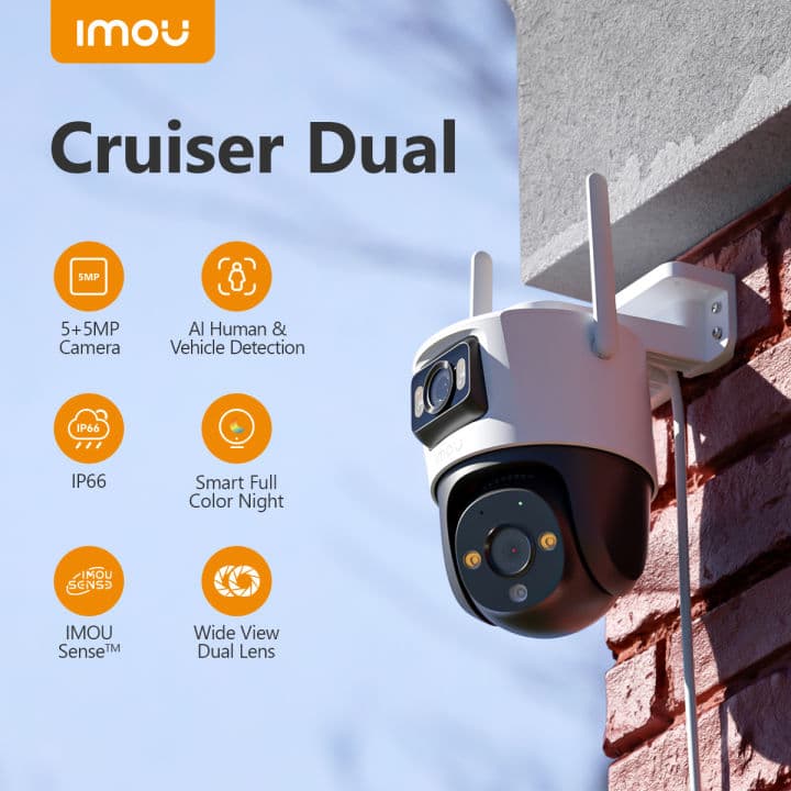 Imou Cruiser Dual 2 6MP 2K Dual Lens Wi-Fi IP Camera