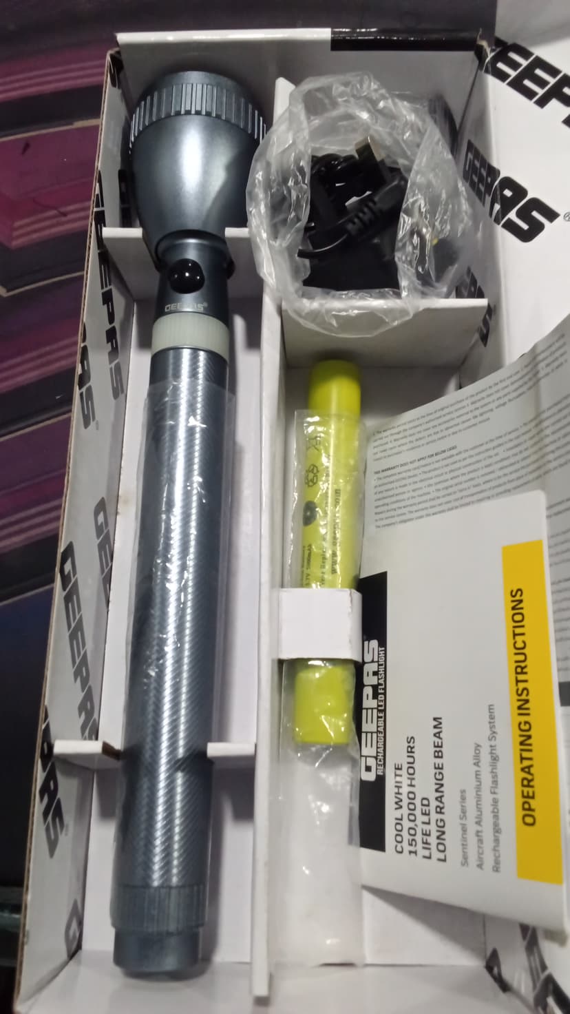 Geepas Rechargeable LED Flashlight (GFL3803N)